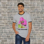 TROLLS LOVE THEM MORE (Unisex Cotton Ringer T-Shirt) white/blk