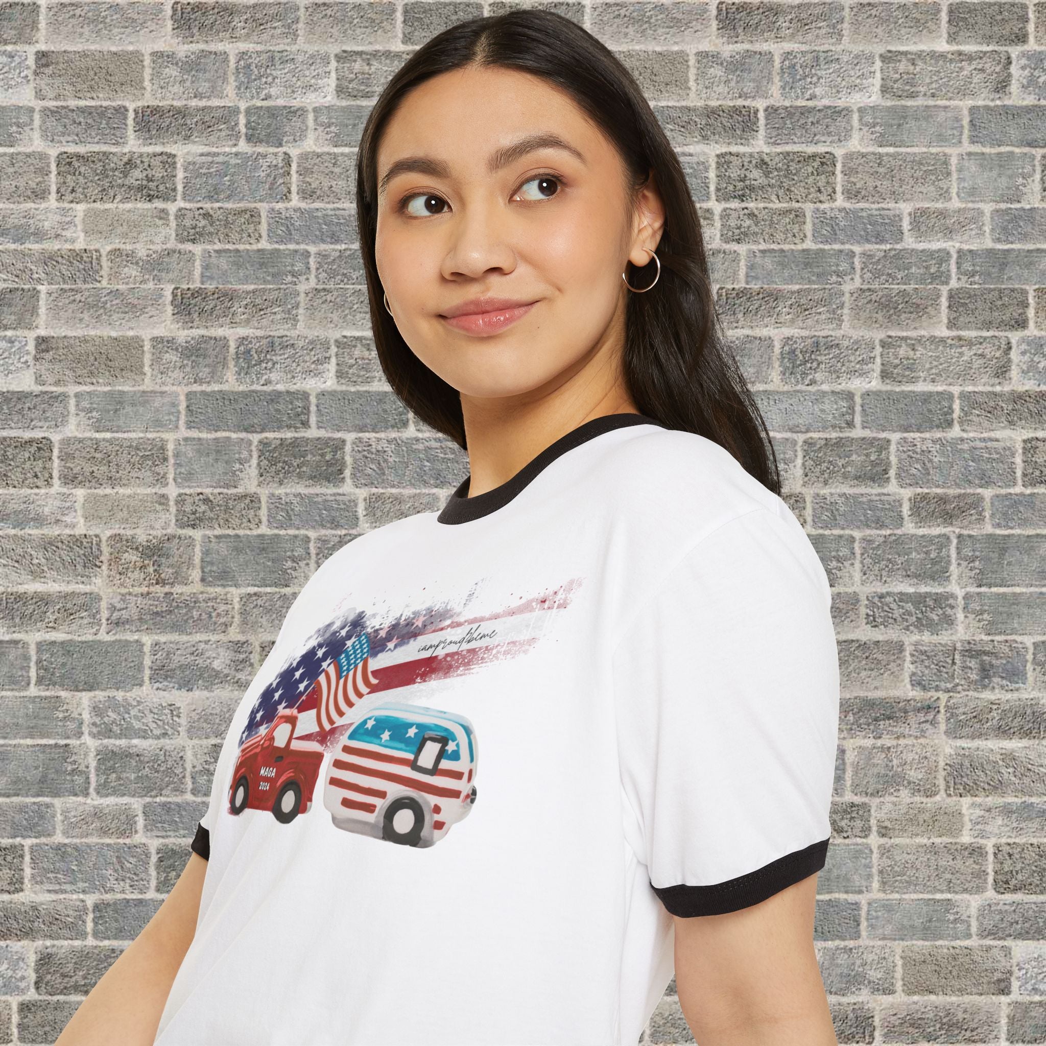 MAGA 2024 TRUMPS MY MAN (Cotton Ringer T-Shirt)