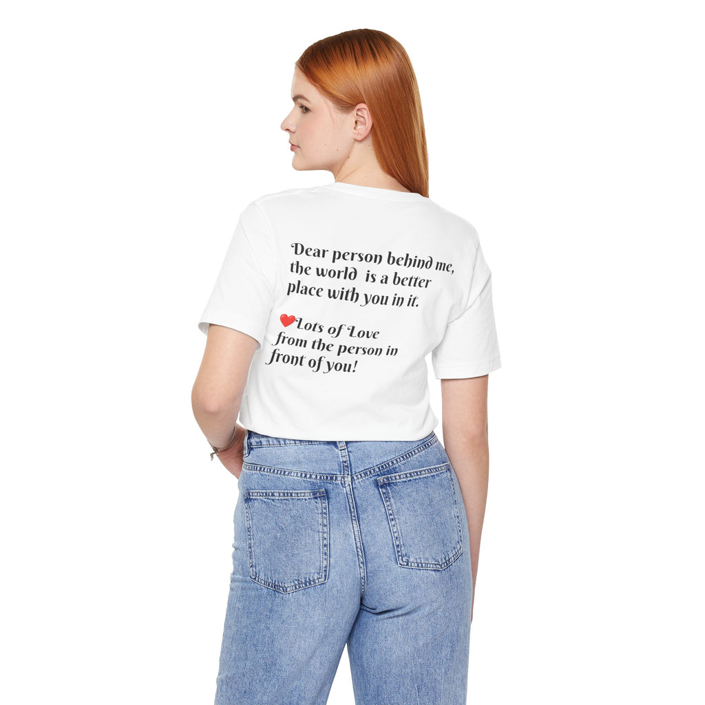 YOU ARE ENOUGH-PERSON BEHIND ME (Womens Short Sleeve Jersey Tee)