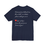 YOU ARE ENOUGH-PERSON BEHIND ME (Womens Short Sleeve Jersey Tee)