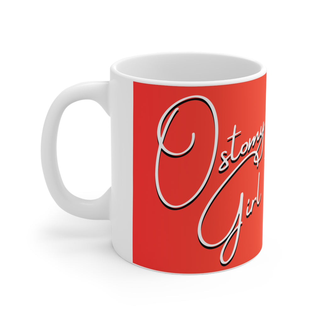 OSTOMY GIRL Orange Ombre Ceramic Mug 11oz
