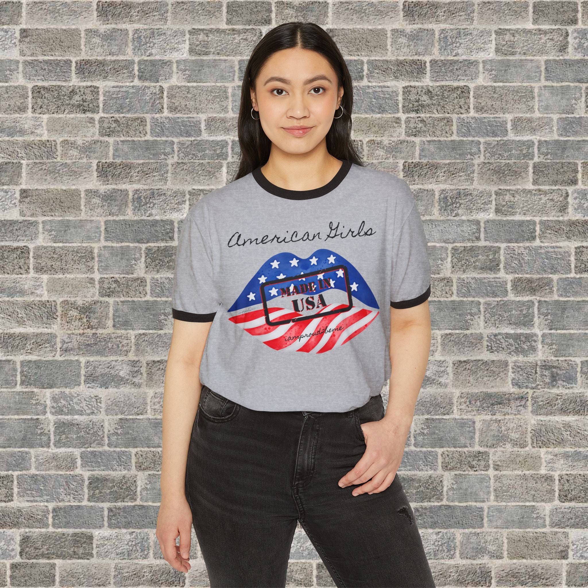 AMERICAN GIRLS BOYS DON'T TRUST 'EM (Cotton Ringer T-Shirt)