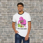 TROLLS LOVE THEM MORE (Unisex Cotton Ringer T-Shirt) white/blk