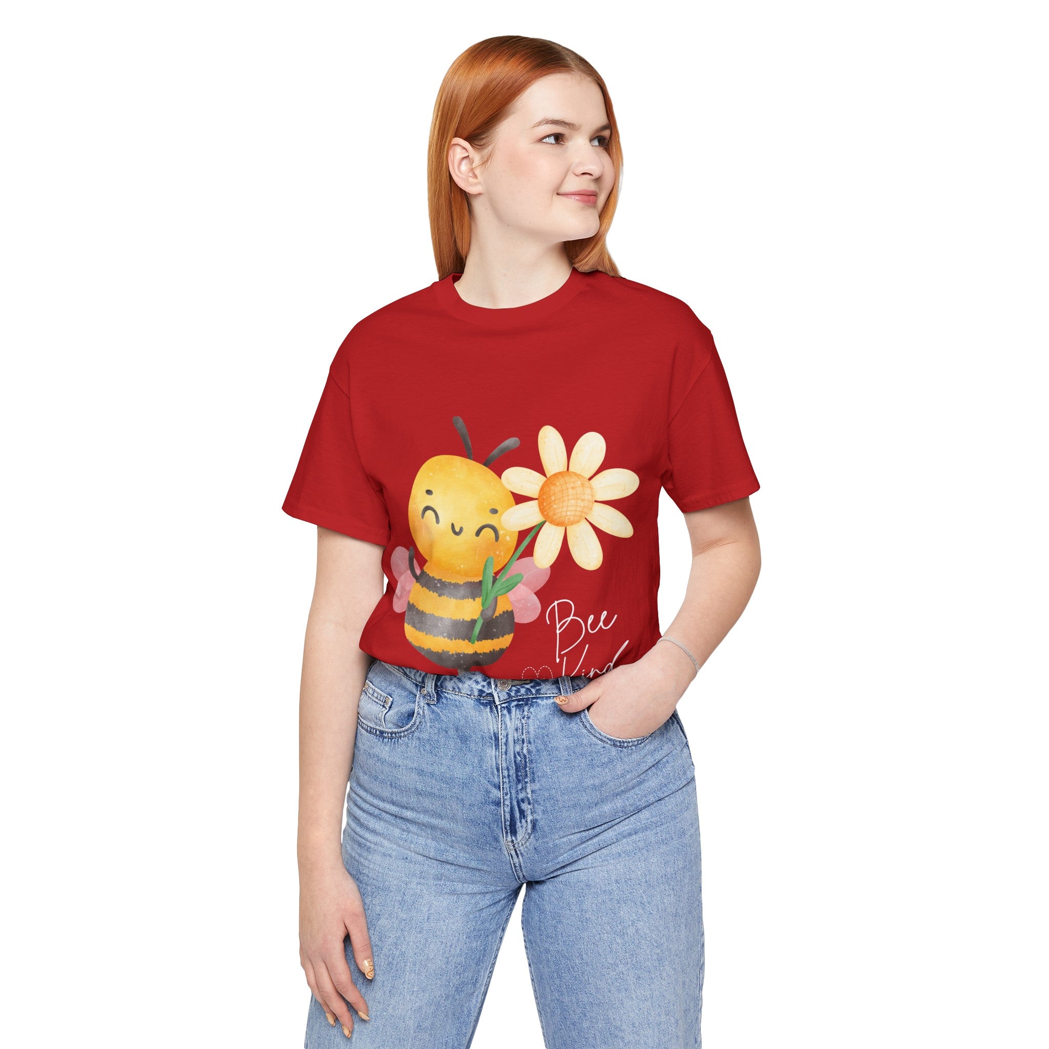 BEE KIND YOU ARE ENOUGH-PERSON BEHIND ME (Womens Short Sleeve Jersey Tee)