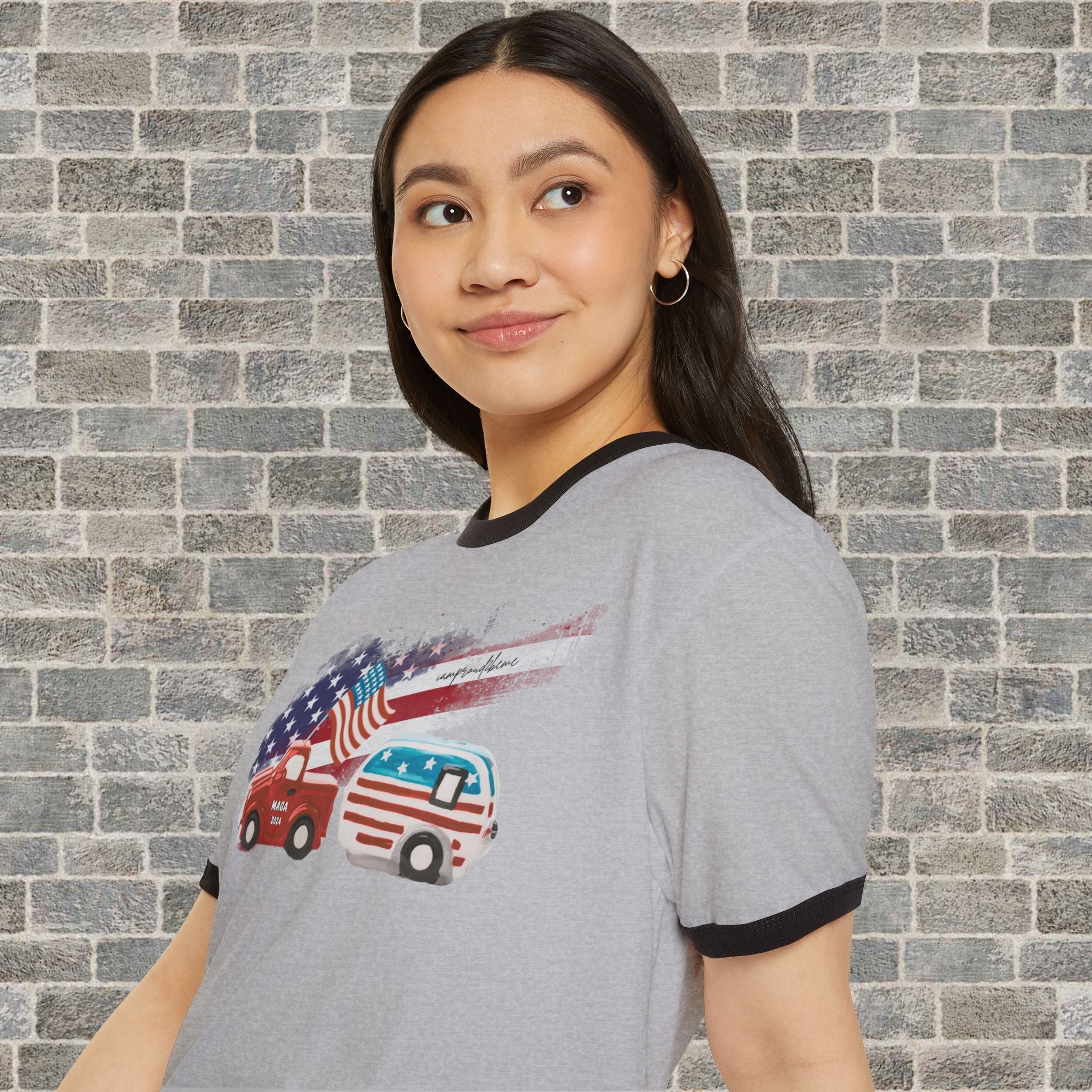 MAGA 2024 TRUMPS MY MAN (Cotton Ringer T-Shirt)