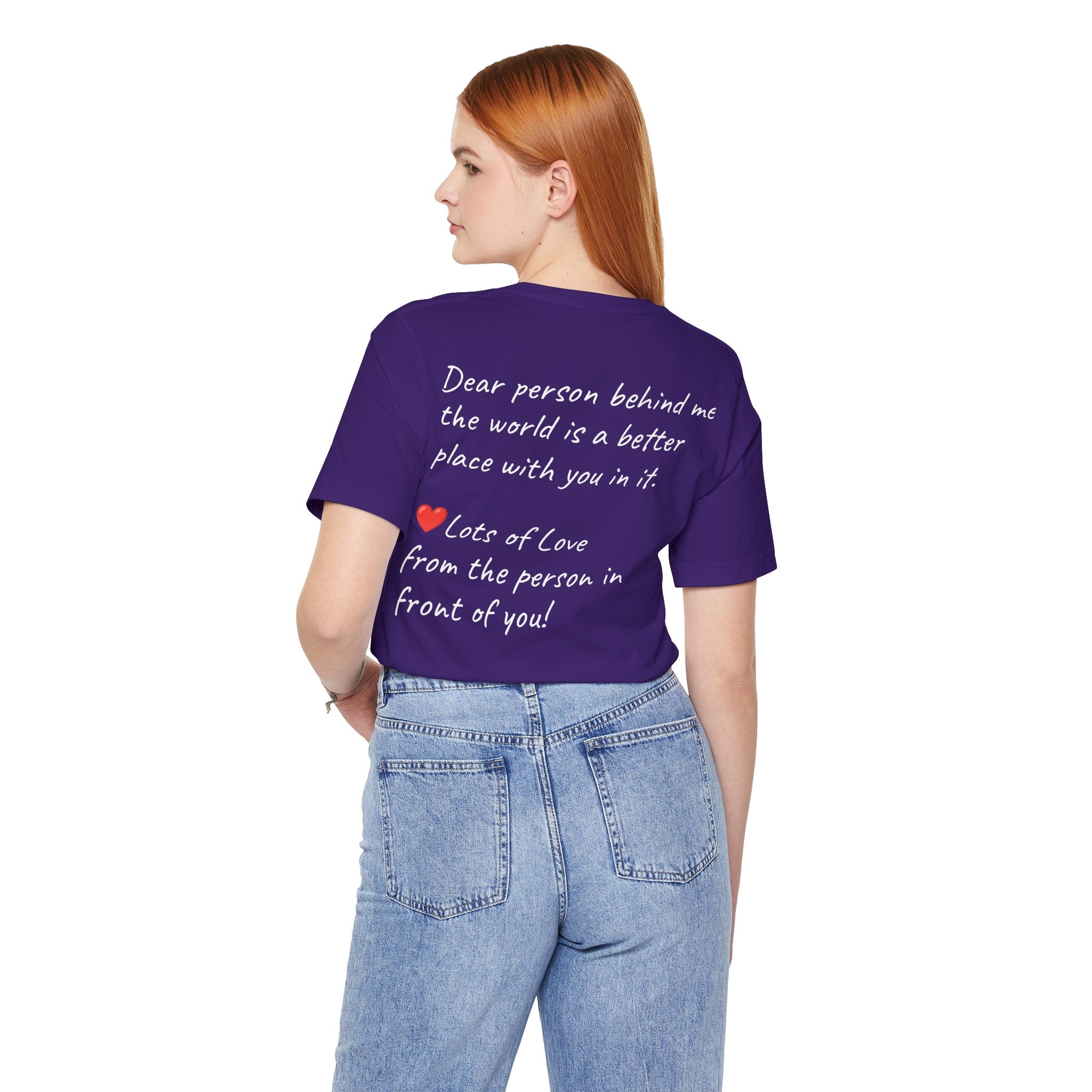 BEE KIND YOU ARE ENOUGH-PERSON BEHIND ME (Womens Short Sleeve Jersey Tee)