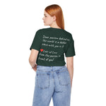 BEE KIND YOU ARE ENOUGH-PERSON BEHIND ME (Womens Short Sleeve Jersey Tee)
