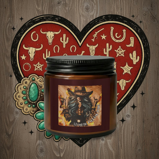 Stompin' Dirt for Jesus Candle Set —4oz. Scented Jar with Matches & Wick Trimmer|Iamproud2beme Apparel|Woman At The Well Unleashed 🤎