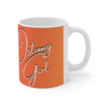 OSTOMY GIRL Orange Ombre Ceramic Mug 11oz