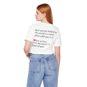 YOU ARE ENOUGH-PERSON BEHIND ME (Womens Short Sleeve Jersey Tee)