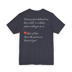 YOU ARE ENOUGH-PERSON BEHIND ME (Womens Short Sleeve Jersey Tee)