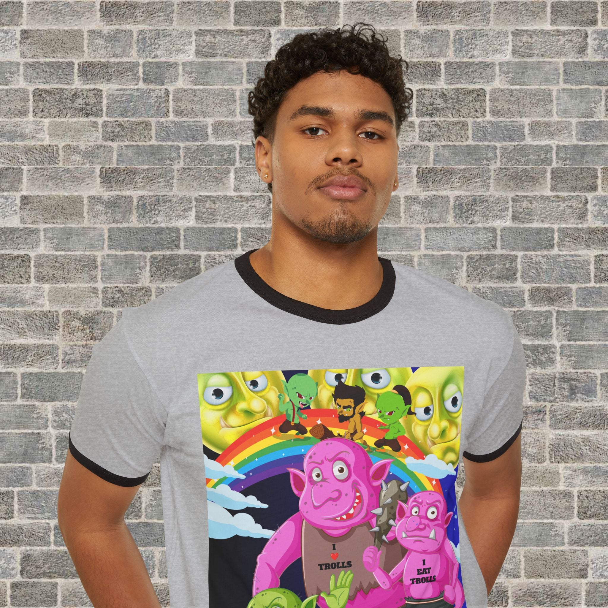 TROLLS LOVE THEM MORE (Unisex Cotton Ringer T-Shirt)