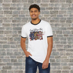 GOD BLESS THE USA (Cotton Ringer T-Shirt)