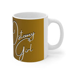 OSTOMY GIRL Blk/Gold Ombre Ceramic Mug 11oz