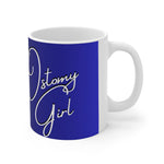 OSTOMY GIRL Blk/Blue Ombre Ceramic Mug 11oz