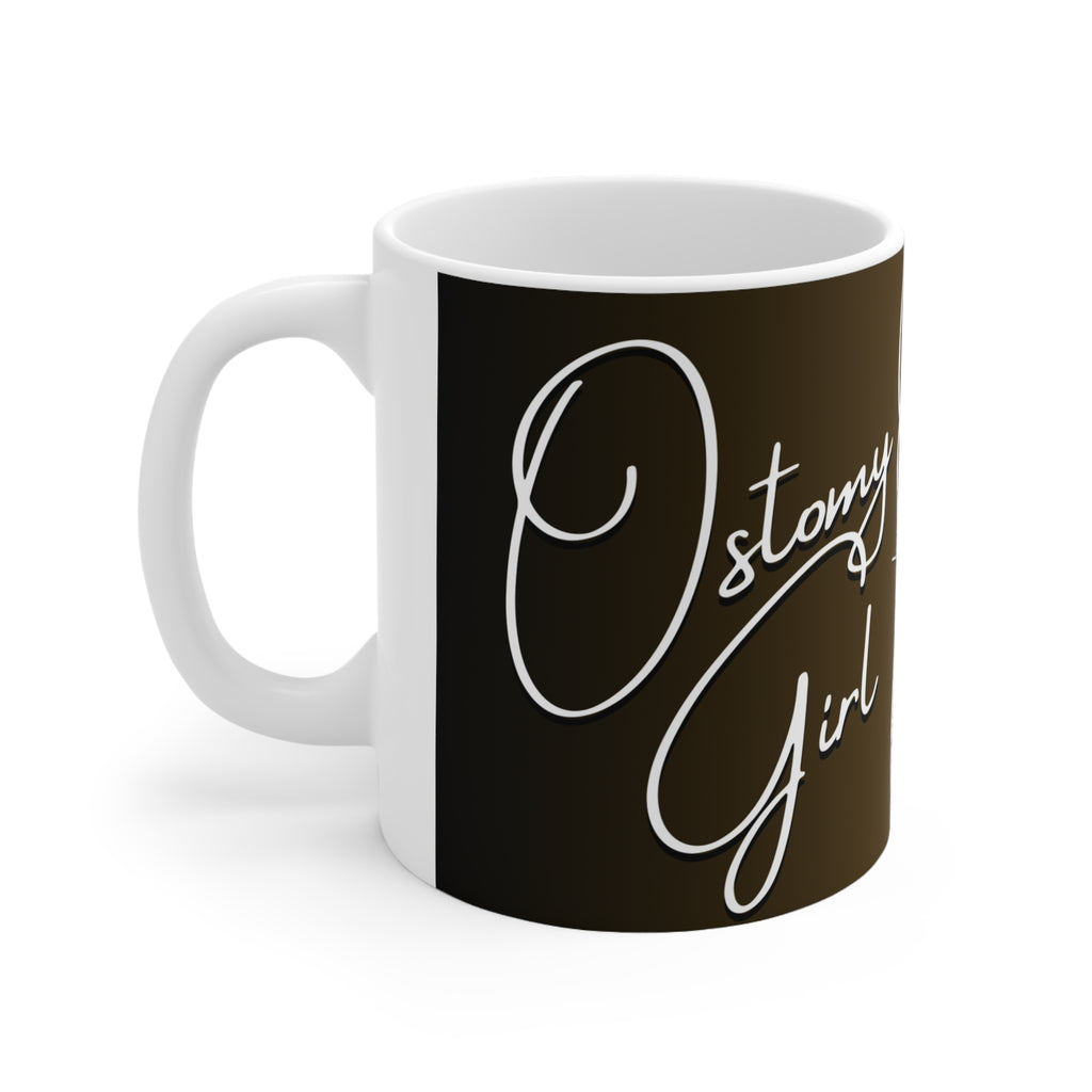 OSTOMY GIRL Blk/Gold Ombre Ceramic Mug 11oz