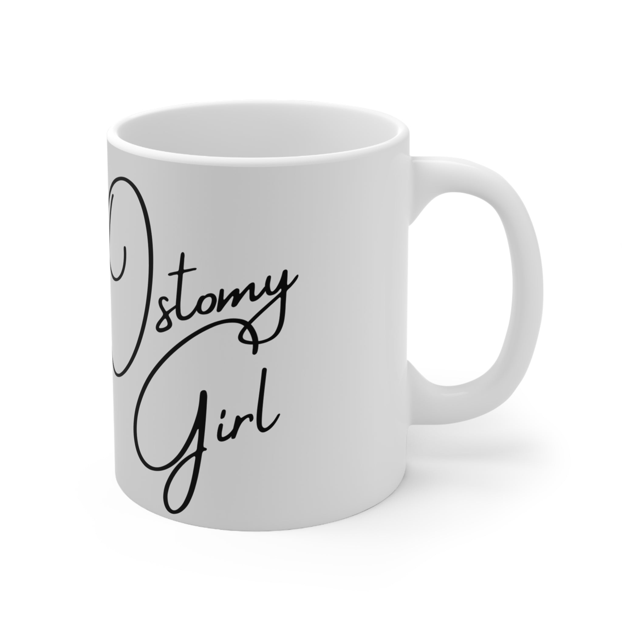 OSTOMY GIRL blk/white Ombre Ceramic Mug 11oz