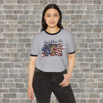 GOD BLESS THE USA (Cotton Ringer T-Shirt)