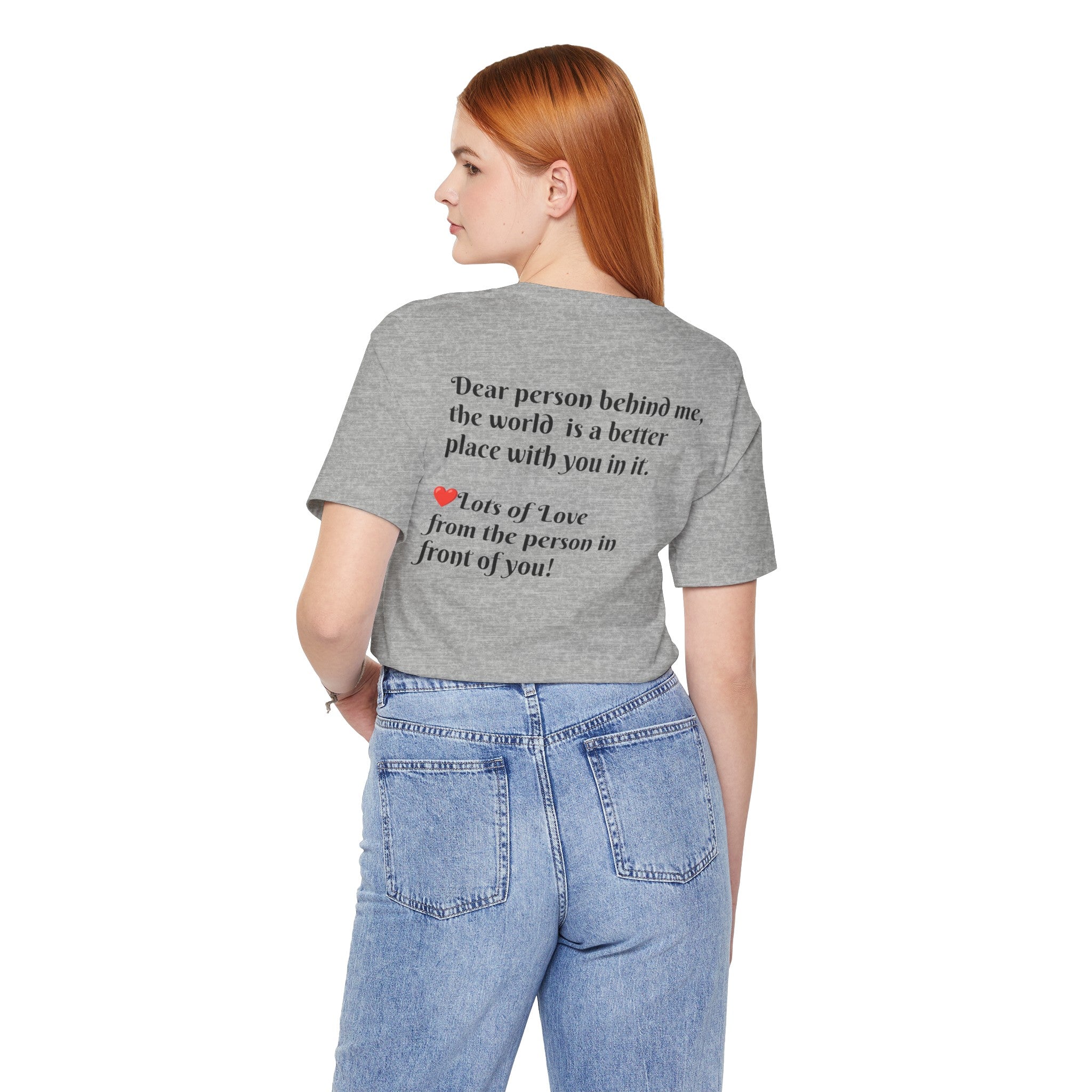 YOU ARE ENOUGH-PERSON BEHIND ME (Womens Short Sleeve Jersey Tee)