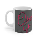 OSTOMY GIRL Grey Ceramic Mug 11oz