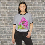 TROLLS LOVE THEM MORE (Unisex Cotton Ringer T-Shirt) grey/blk