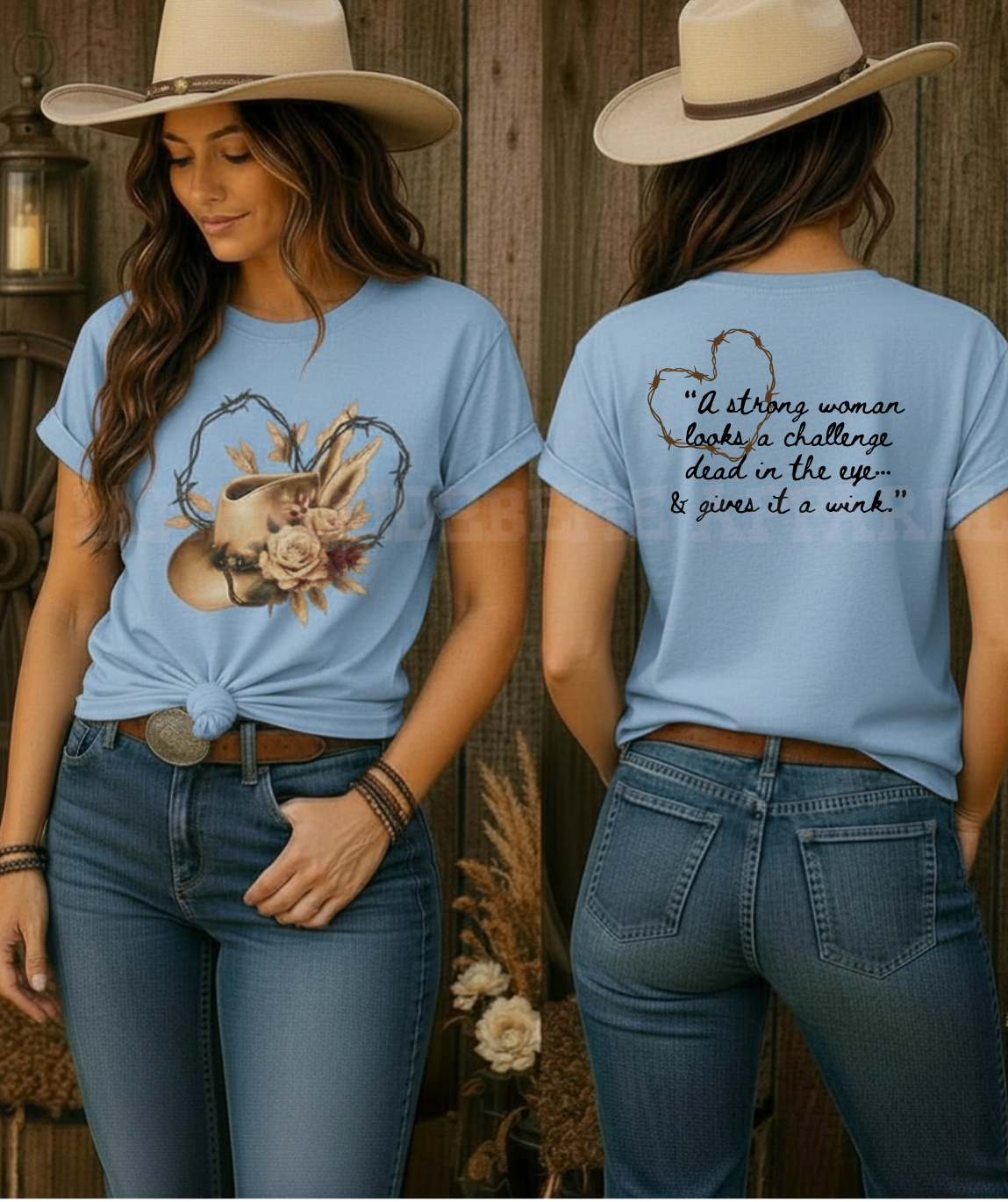 Strong Woman Wink Western Faith Tee|Iamproud2beme Apparel| Woman At the Well Unleashed