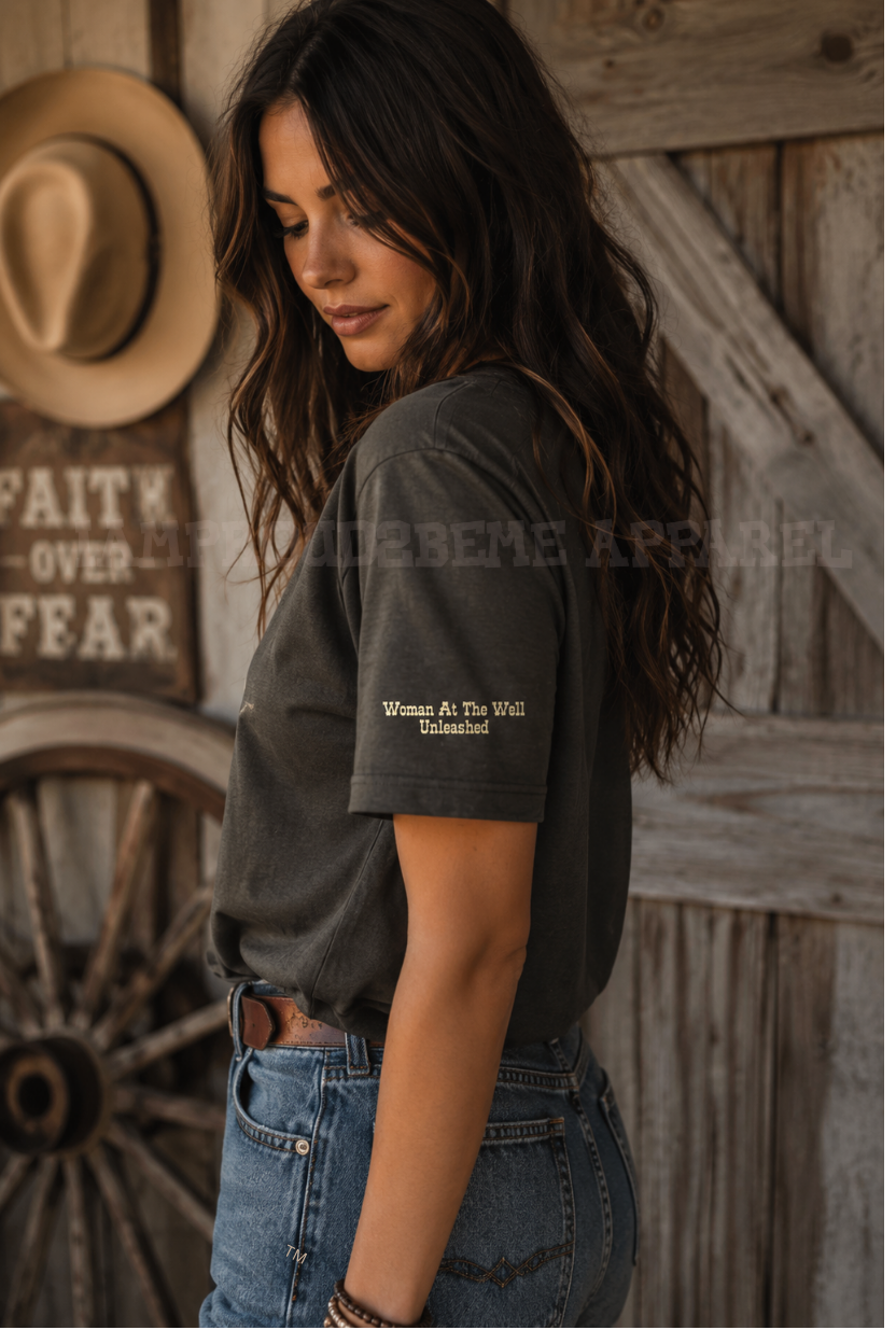Faith Fashion T-Shirt|Iamproud2beme Apparel|Woman At The Well Unleashed 🤎