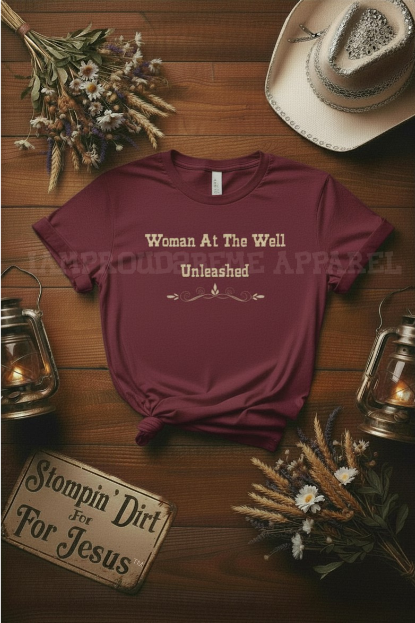 Faith Fashion T-Shirt|Iamproud2beme Apparel|Woman At The Well Unleashed 🤎