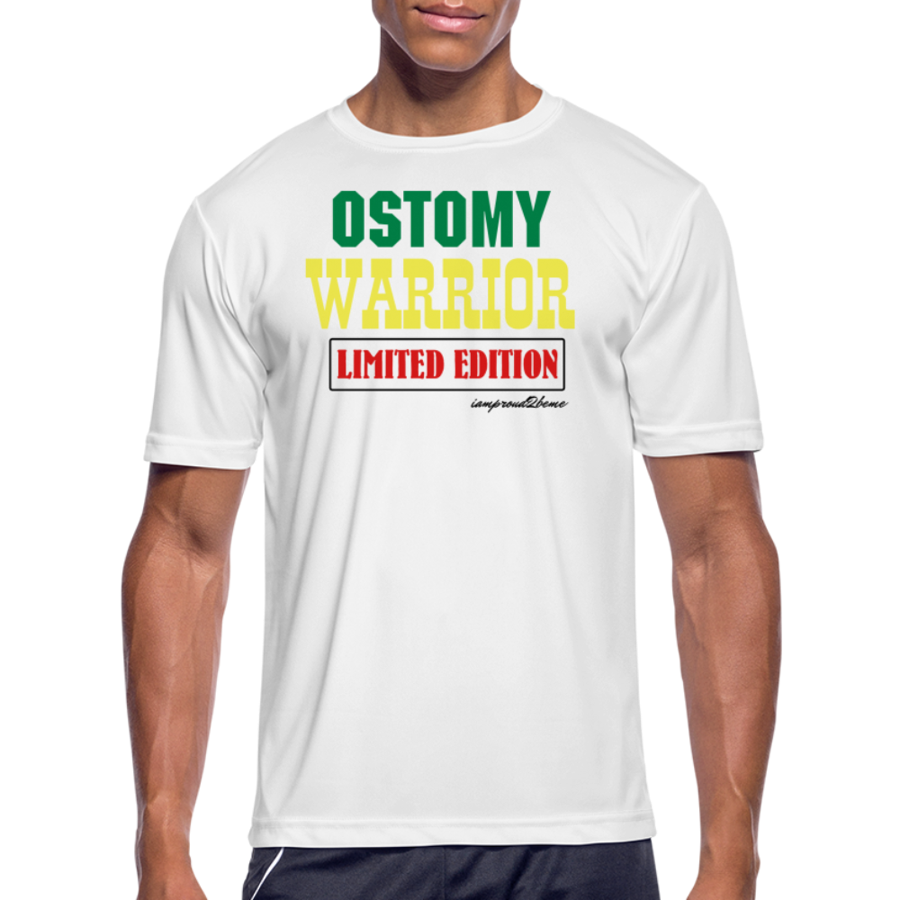OSTOMY WARRIOR Moisture Wicking Performance T-Shirt (Men's) - white