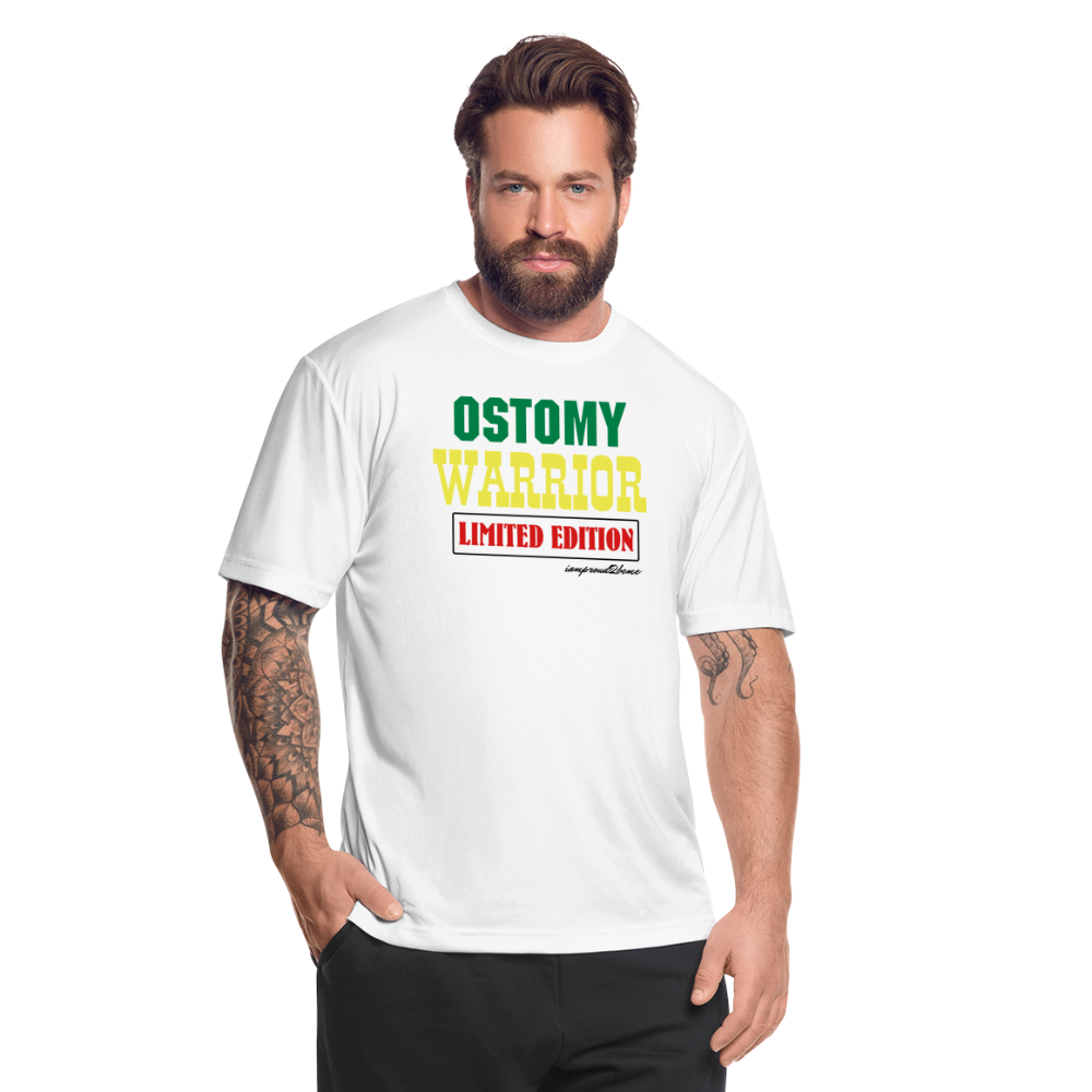 OSTOMY WARRIOR Moisture Wicking Performance T-Shirt (Men's) - white