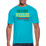 OSTOMY WARRIOR Moisture Wicking Performance T-Shirt (Men's) - turquoise