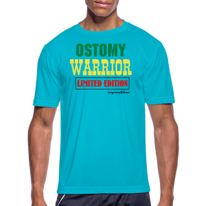 OSTOMY WARRIOR Moisture Wicking Performance T-Shirt (Men's) - turquoise