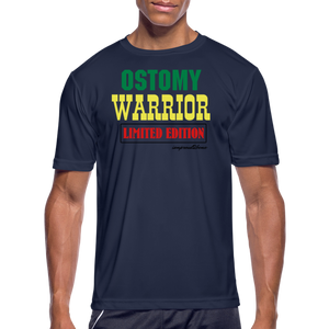OSTOMY WARRIOR Moisture Wicking Performance T-Shirt (Men's) - navy
