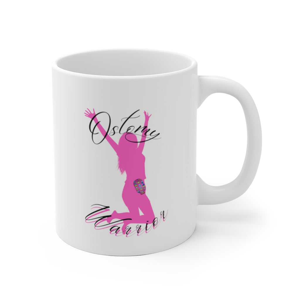 OSTOMY WARRIOR White Ceramic Mug (female)