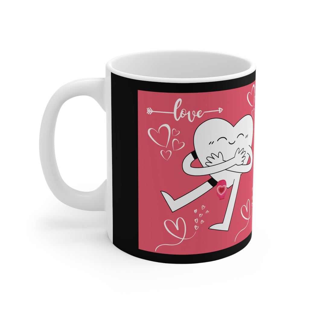OSTOMY HEART LOVE White Ceramic Mug (valentines)