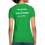 Women's T-Shirt Migraine Warrior Stop The Stigma - bright green