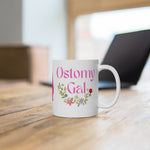 OSTOMY GAL FLOWERS White Ceramic Mug