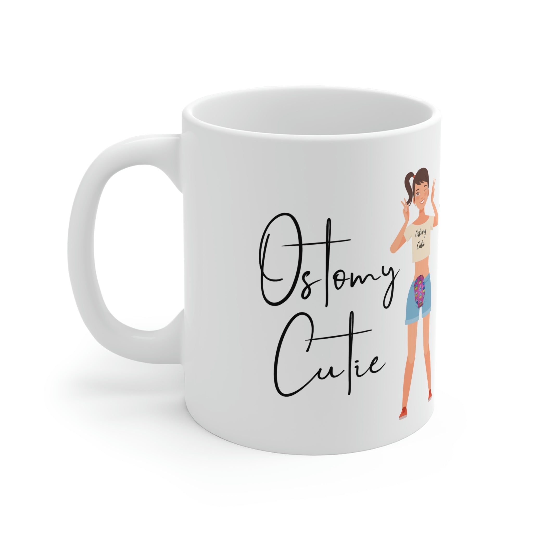 OSTOMY CUTIE White Ceramic Mug