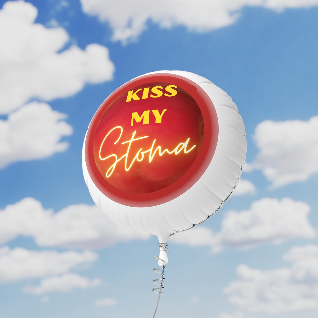 KISS MY STOMA Mylar Helium Balloon