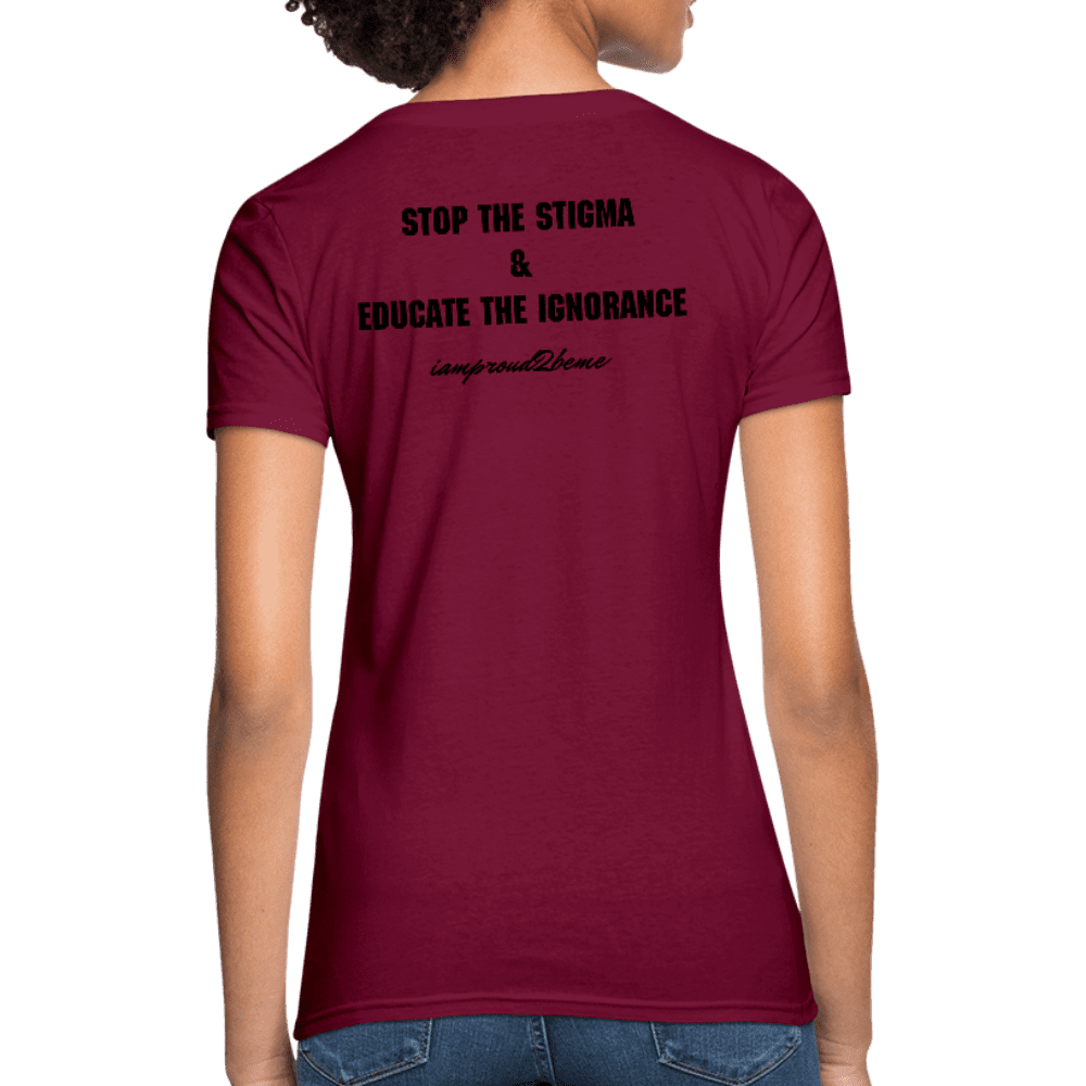 Women's T-Shirt Chronic Illness Awareness - burgundy
