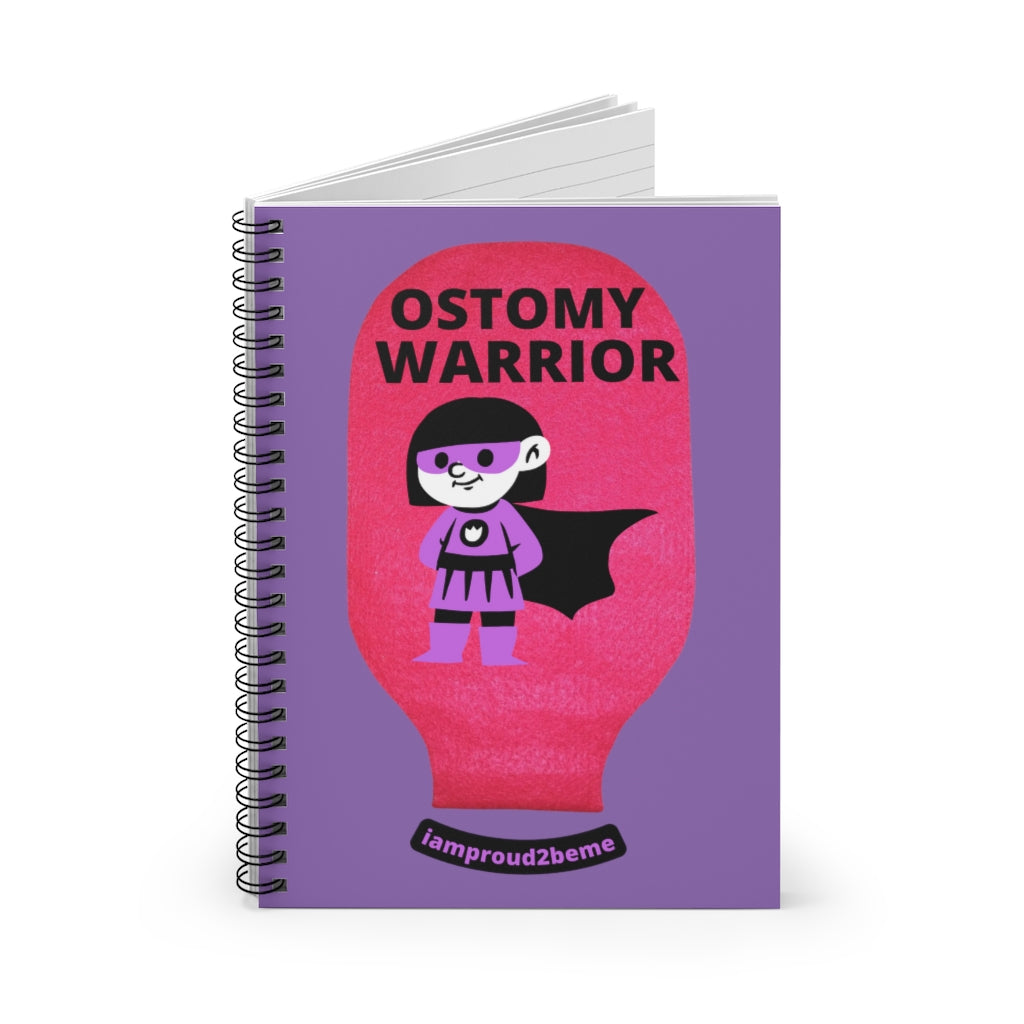 OSTOMY WARRIOR GIRL Spiral Notebook - Ruled Line