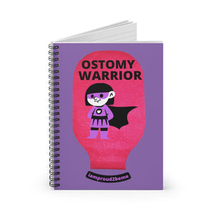 OSTOMY WARRIOR GIRL Spiral Notebook - Ruled Line