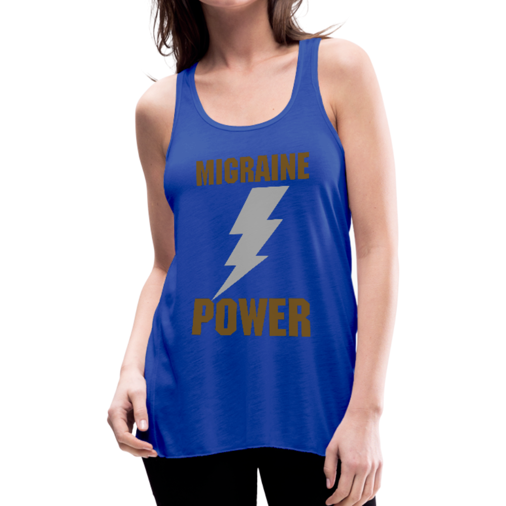 Women's Flowy Tank Top MIGRAINE HEADACHE - royal blue