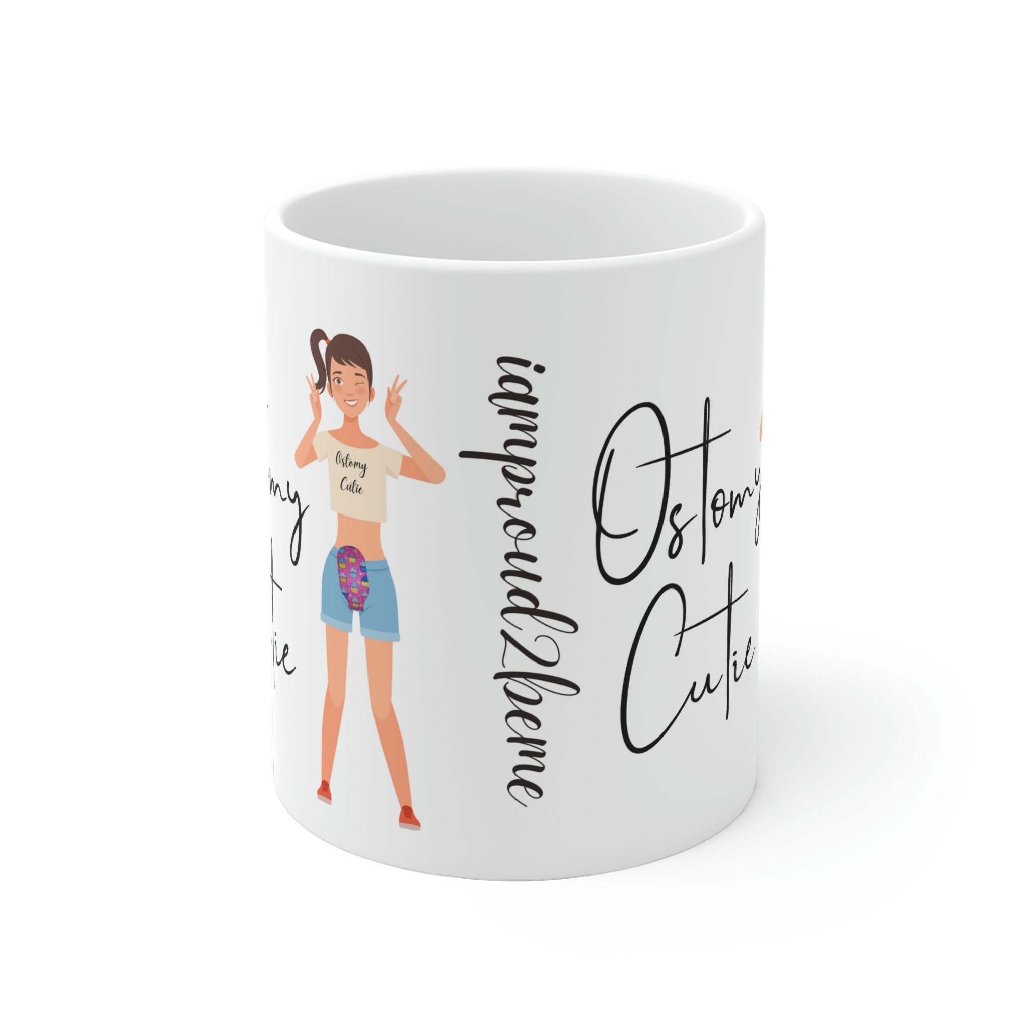 OSTOMY CUTIE White Ceramic Mug