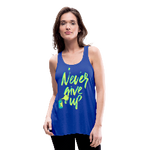 NEVER GIVE UP Flowy Tank Top (Adult)