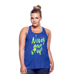 NEVER GIVE UP Flowy Tank Top (Adult)
