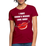 Women's T-Shirt Crohn's Disease Awareness - dark red