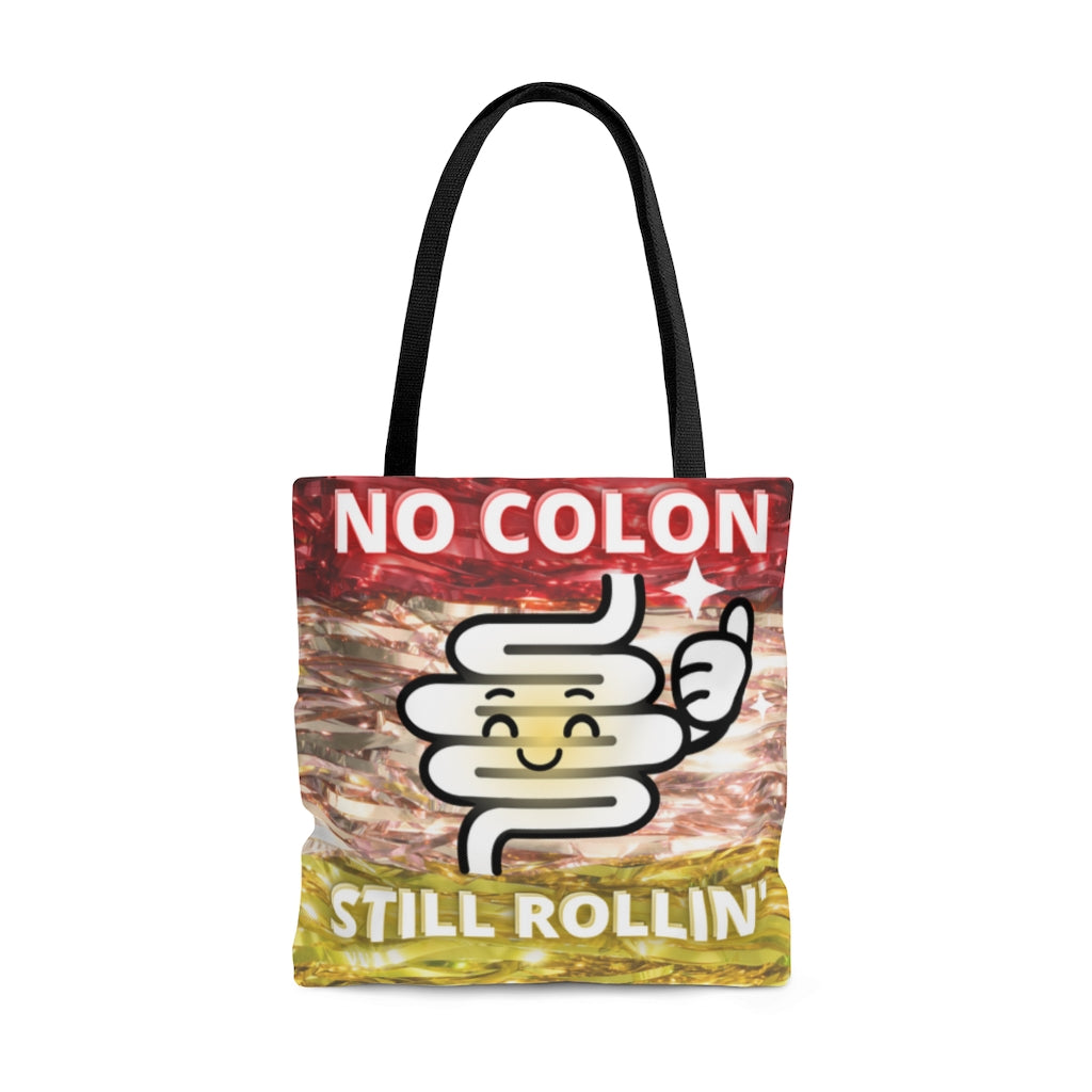 NO COLON STILL ROLLIN' Practical Tote Bag (rainbow)
