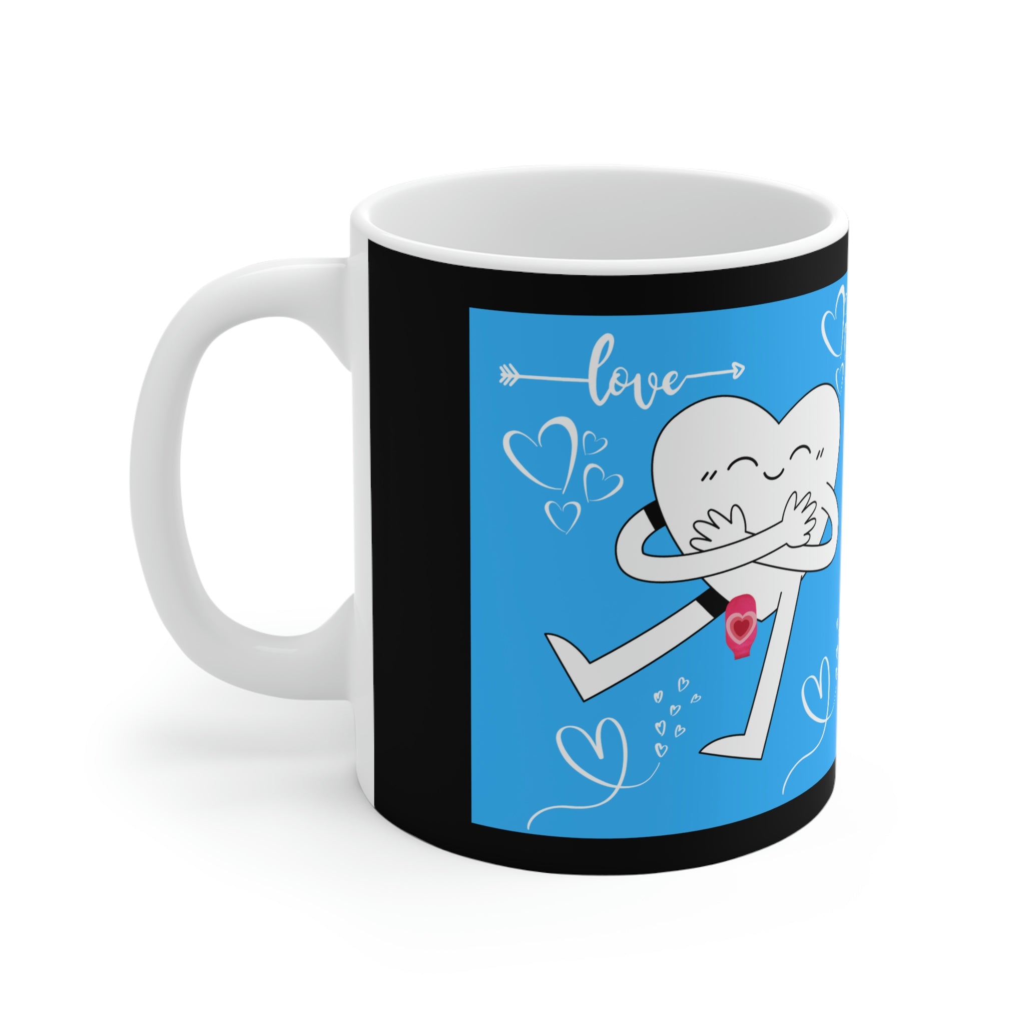 OSTOMY HEART LOVE White Ceramic Mug (valentines)