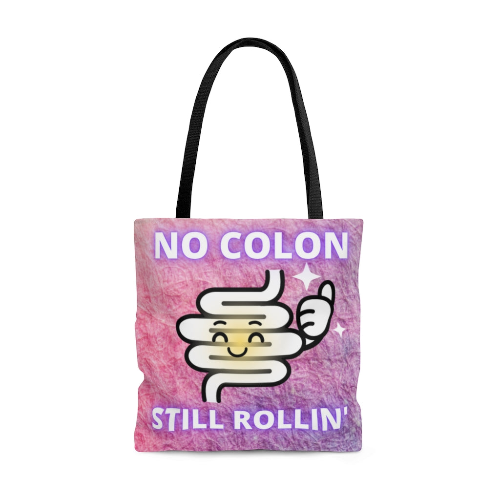 NO COLON STILL ROLLIN' Practical Tote Bag (multi color pattern)